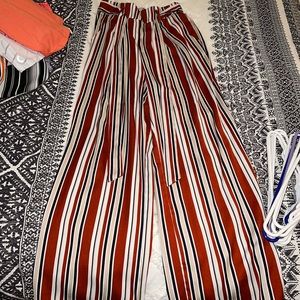 High waisted paper bag pants